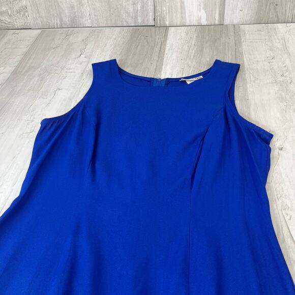 Vintage Y2K Sleeveless Crew Neck Knee Length Sheath Dress Size 6P Petite - Picture 3 of 14